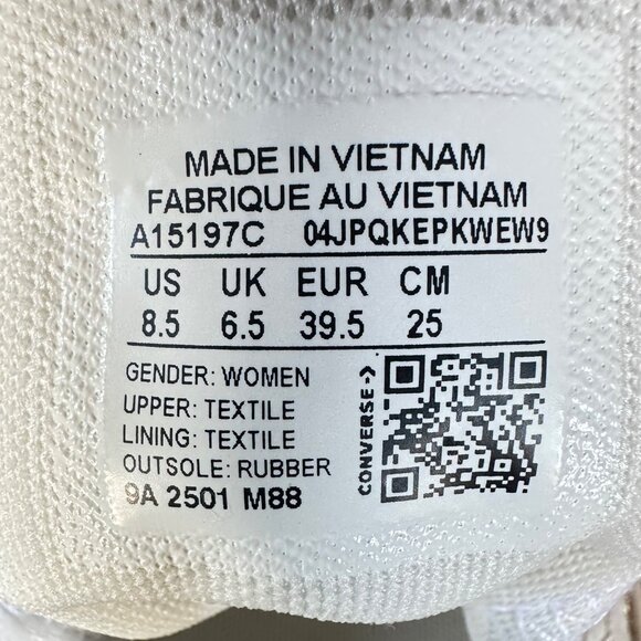 Converse Chuck Taylor Platform Pearls Lace 8.5 Women Shoes Party Sneaker A15197C - Picture 15 of 16